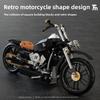 Tuomu Hanlei Retro Motorcycle Assembly Building Block For Creative Building Enthusiasts