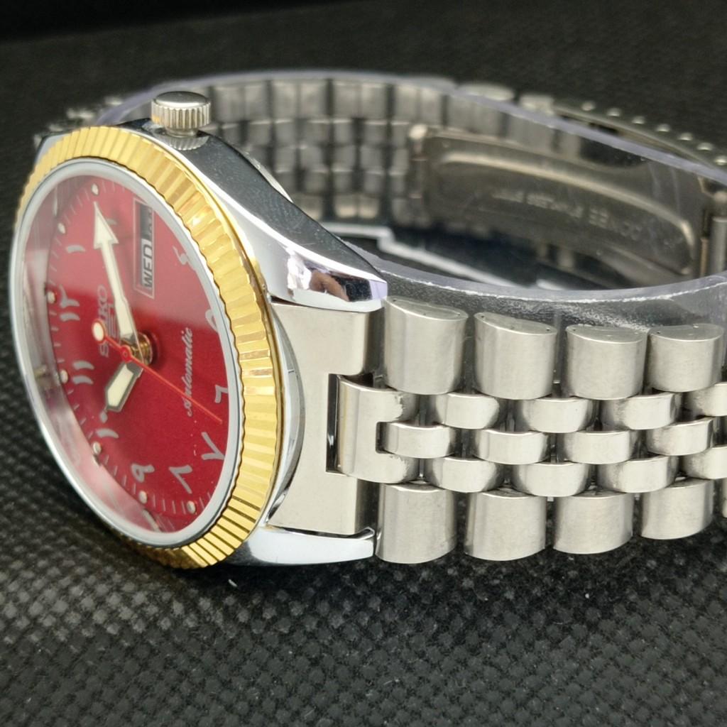 Generalüberholte Seiko 5 President Auto Herrenuhr aus Japan mit transparenter Rückseite, a305192-9