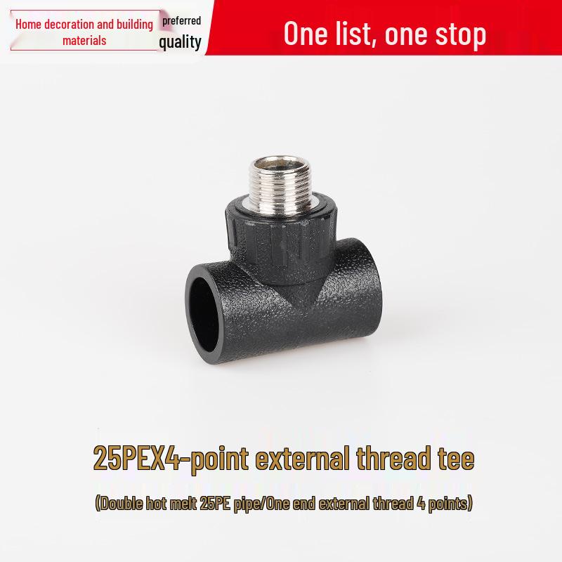 Vícevelikostní vodovodní potrubní tvarovka: Vnitřní/Vnější závitové koleno T pro 4, 6 a 1-palcové potrubí