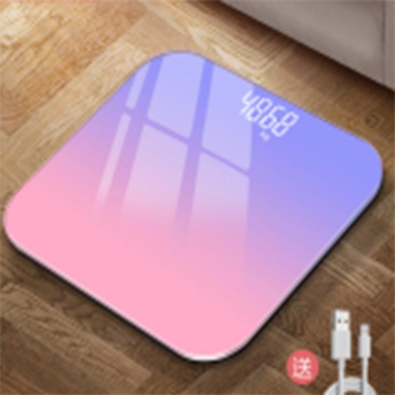 Gradient Color Intelligent LCD Electronic Scale Digital Display Glass Weight Scale Balance Body Electronic Scale for Weight Meas
