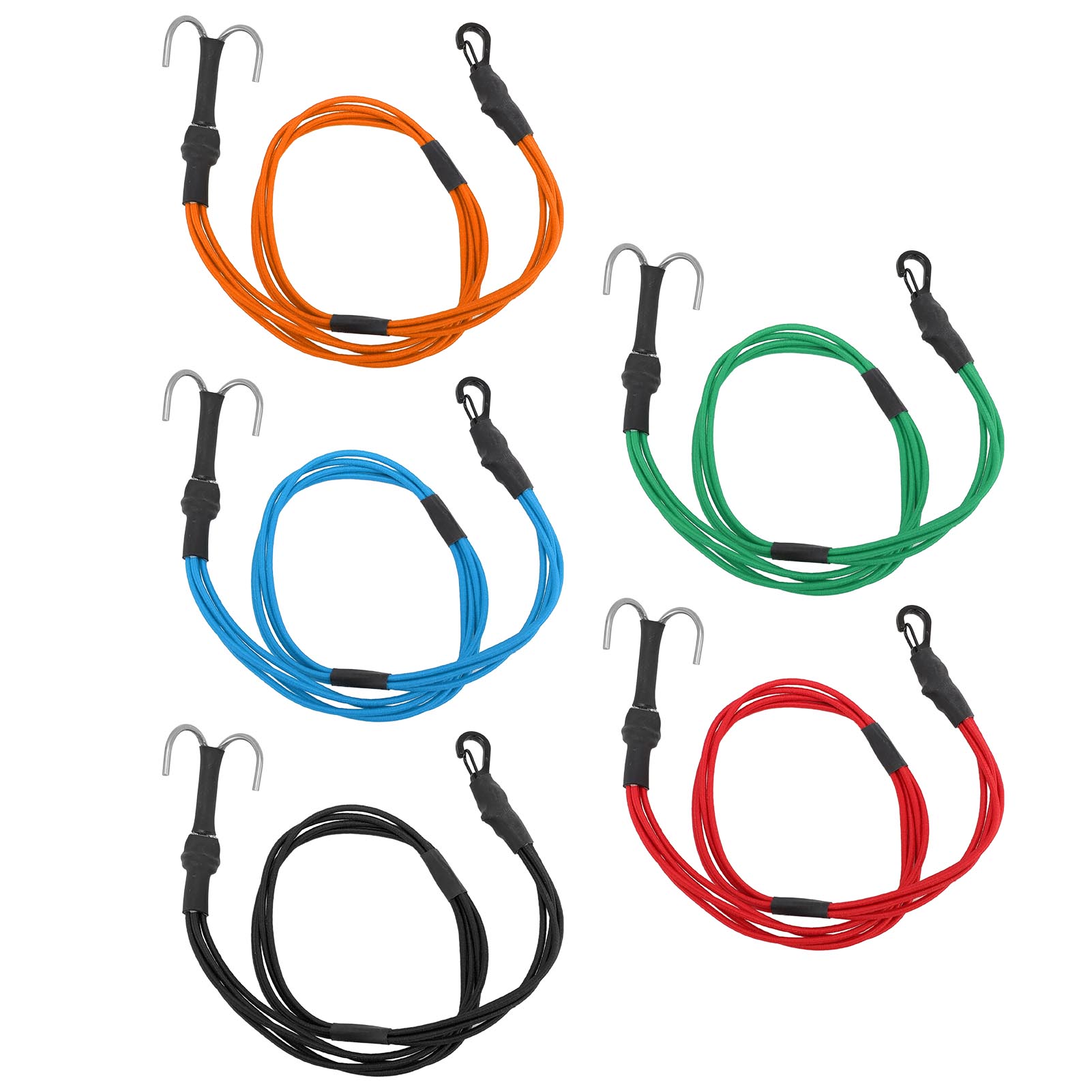 

1/10 1/8 RC Winch Rope Alloy Hooks Elastic RC Crawler Winch Strap for Roof Luggage 580mm Blue