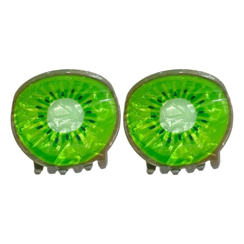 Slip proof Hair Clips Acrylic  Half Up Hair Accessories With Fruit Theme For Sports Travel Daily Use