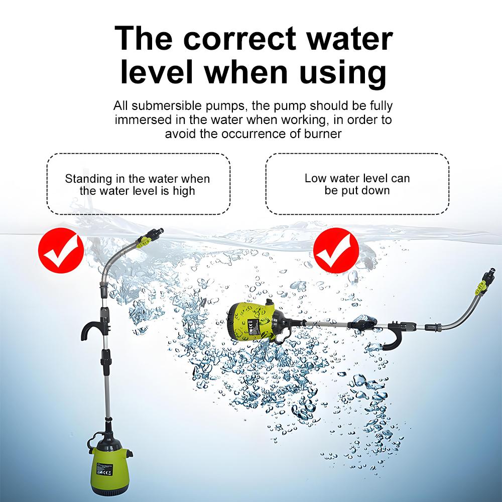 Lithium Electric Submersible Pumps Outdoor Vegetable Watering Pump Rechargeable Household Suction Water Pump Rainwater Pump