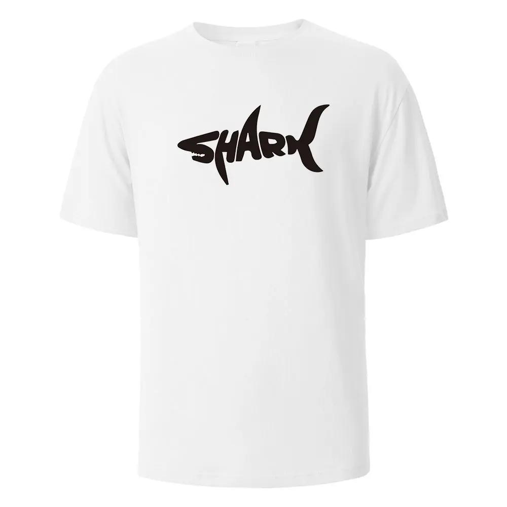 Fashion Shark Print T-shirt 100% Cotton Summer Casual T-shirt Men's Casual Top