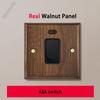 Black Retro Walnut Wall Toggle Switch Panel 1-4Gang 2Way Solid Wood Double EU/FR Socket Universal Usb C Electrical Power Outlet