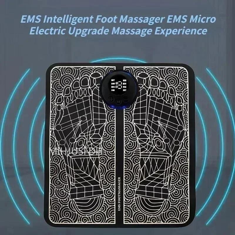 Electric Ems Foot Massager Pad USB Charging Portable Feet Acupoints Massage Mat for Muscle Stimulation
