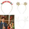 Stylish Christmas Headwear For Teens Girls Metal Hair Ornament Comfortable Wear Party Celebration
