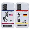 Travel New York Airplane Ticket Art Case For Samsung A15 A13 A35 A55 A51 A71 A41 A31 A05 A17 A23 A25 A33 A53 A73 5G A07 4G Cover