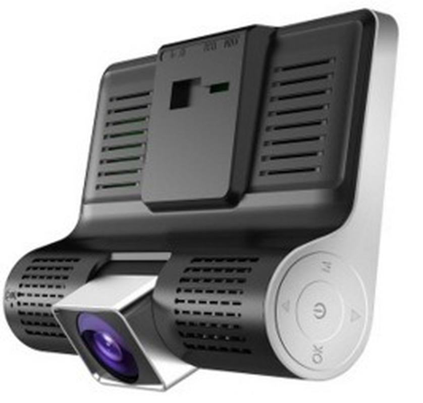 HD Car DVR 2/3 Camera Lens 4.0 Inch Rearview Mirror Dash Cam Camera Video Recorder Stream Media Player