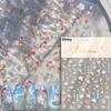 Koi Lotus Flower Goldfish Beach Sea Carp Red Fish Colorful Dolphin Mermaid Soft Relief Nail Art Stickers Manicure Decals