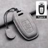 Para A3 A4 A6 A7 A8 B9 C8 D5 4K S8 Q7 Q8 SQ8 Capa de Couro para Chave de Carro Concha Protetora Bolsa Chaveiro Chaveiro Acessórios para Carro