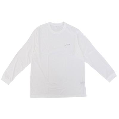 Wickron Long Sleeve UV 1114688 [Montbell] Men's Long-Sleeve T-Shirt, T-Shirt, Protection, (White (WT) / M)