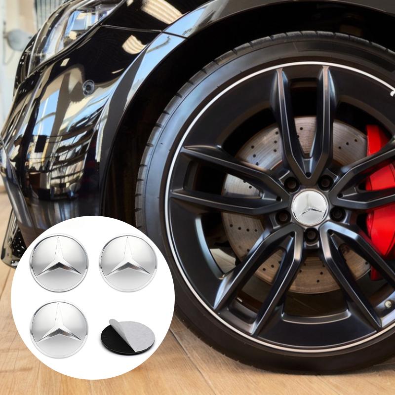 4Pcs 56mm 60mm 65MM Car Wheel Hub Cap Center Sticker Emblem Badge Decal Accessory For Mercedes Benz AMG class W205 W203 GLC W206
