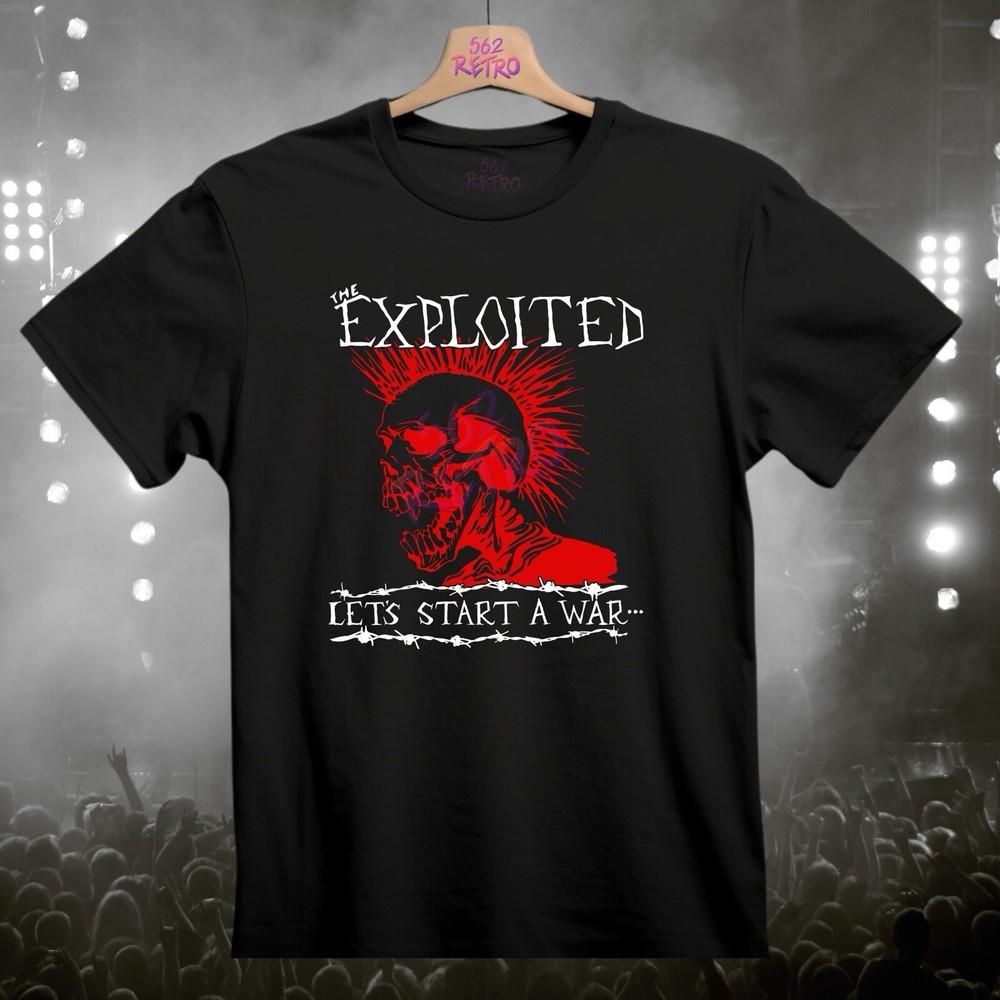 

The Exploited Let039s Start a War Punk Rock Band TShirt Black S3XL Unisex T-Shirt L