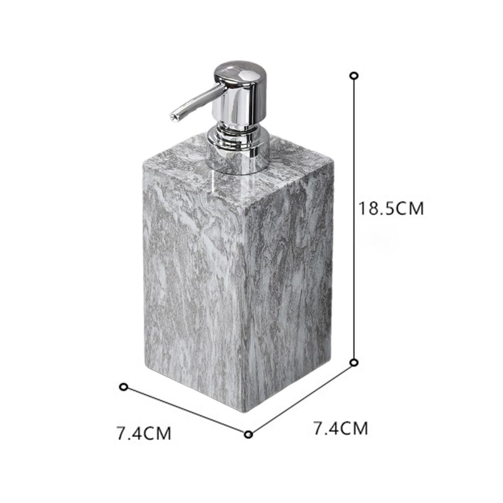 Marble Texture Soap Dispenser Shower Dispenser Resin Liquid Hand Soap Dispenser for Home Countertop Kitchen Laundry Room Hotel