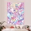 Cute and Lively Anime Girl Tapestry  Perfect for Home Decoration Adding Vitality and Artistic Atmosphere To Your Living Space