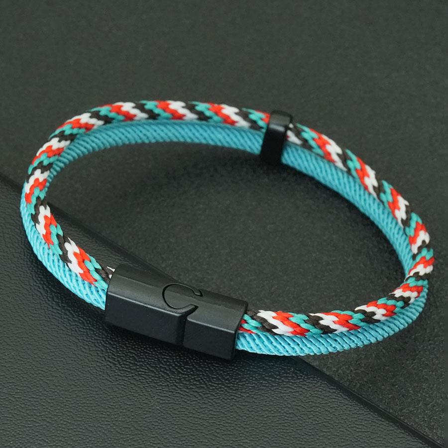 

Noter Unique Men Bracelet 5 Colors Available A Grade Ethnic String Charm Braslet Leisure Versatile Accessories Pulseria Hombre світло-синій колір