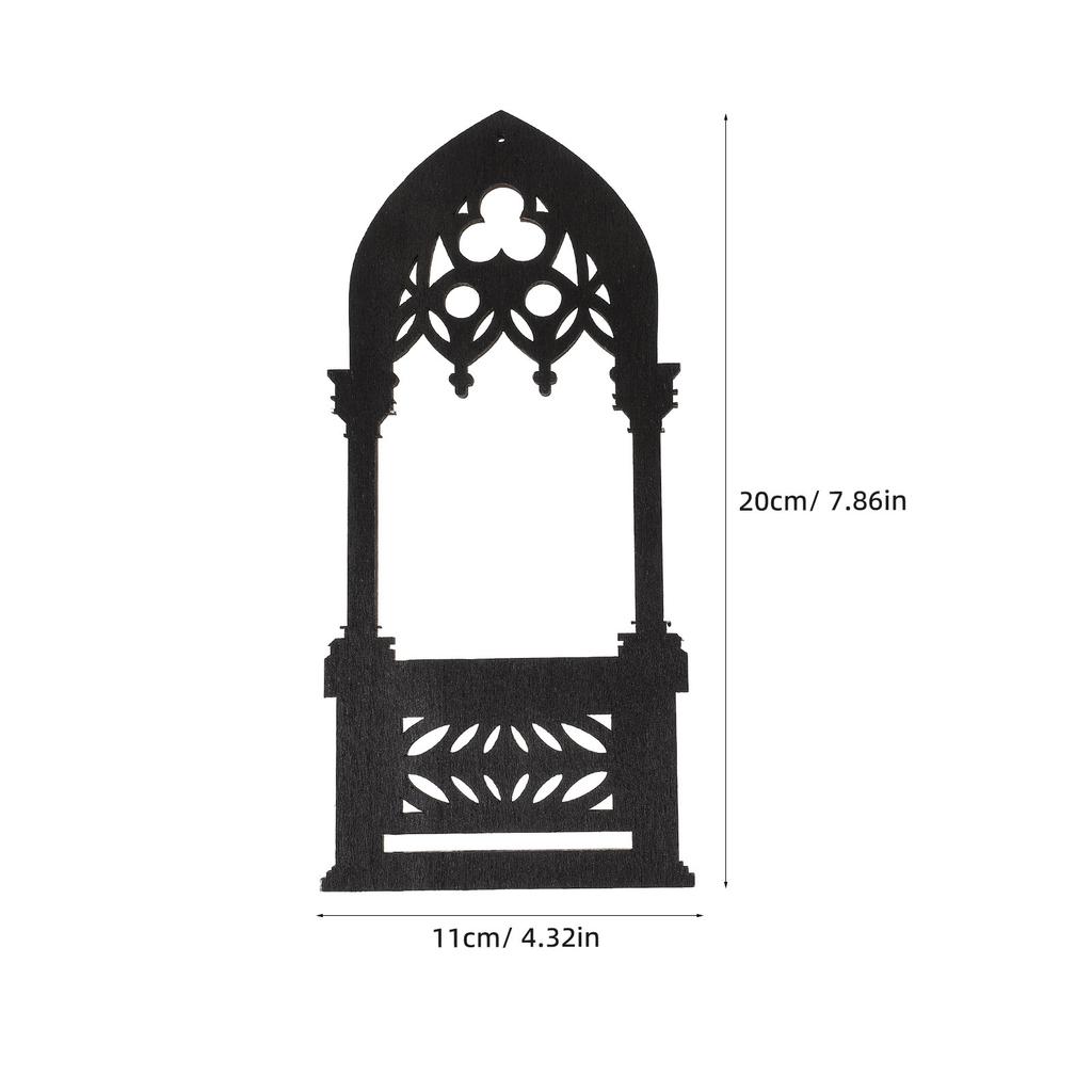 1Pair Vintage Gothic Holder Elegant Arch Shape Portable Desktop Stand for Table Centerpiece Pillar Candles Coffee
