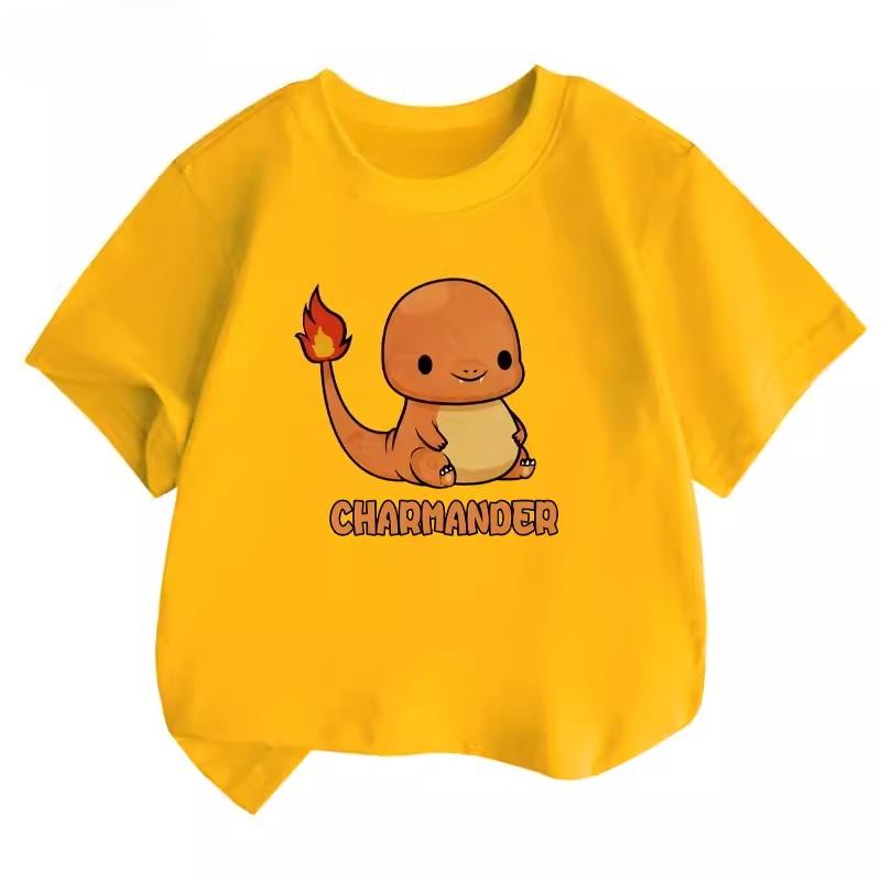 Potdemiel Summer New Pikachu Kids 100 Cotton TShirt Comfortable and Breathable Suitable for Boys and Girls