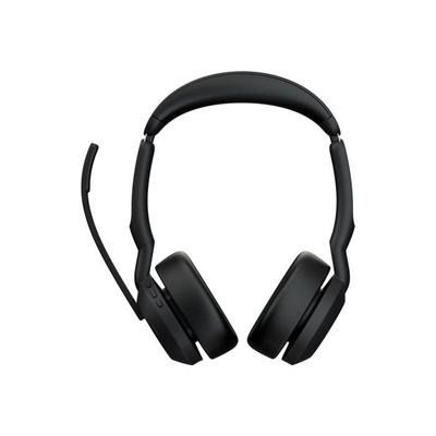 Zestaw słuchawkowy - Bluetooth - bezprzewodowy - USB-C - Jabra - Jabra Evolve2 55 MS Stereo - zestaw słuchawkowy - z podstawką ładującą