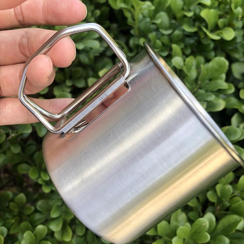 Nufeng Portable Folding Handle Camping Mug 9cm, 550ml (Set of 2)