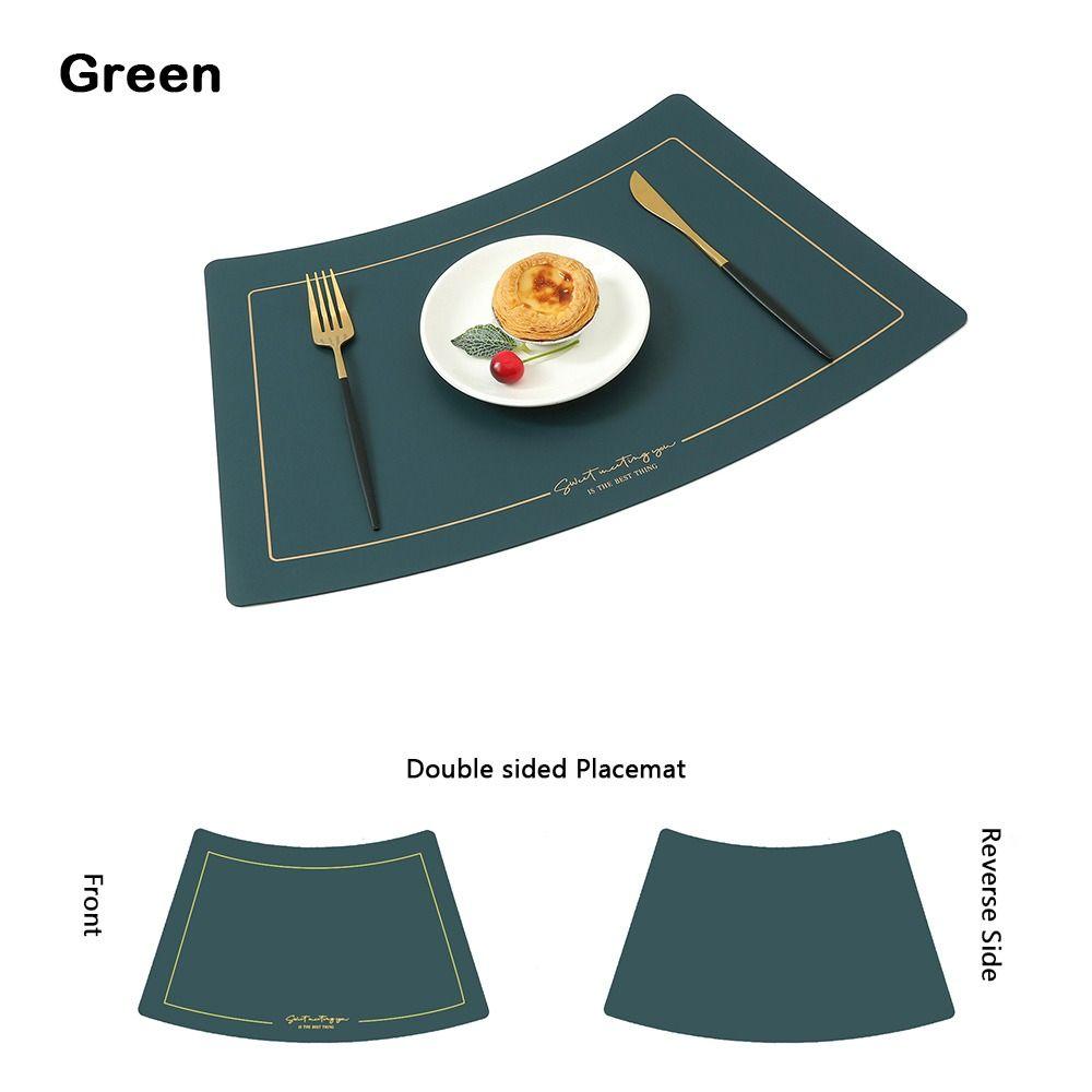 Chinesischer Stil Leder Platzset PU-Leder Ölbeständige Matte Neue Westliche Platzmatte Heimdekoration