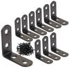 10Sets Furniture Fastener Corner Brace Joint Iron Shelf Support Bracket Durable Angle Bracket