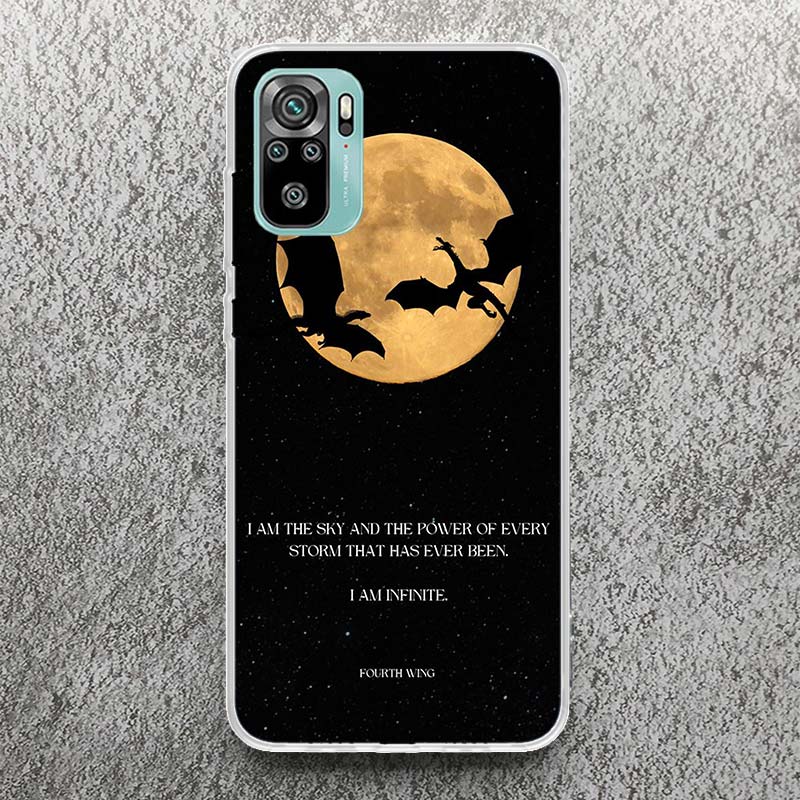 F-Fourth W-Wing Dragon Print Soft Case for Xiaomi Redmi Note 14 13 12S 11S Phone Shell 10 Pro Plus 11E 11T 12 11 10S 5G Cover