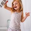 LELE JOVE Baby Girl's Tencel Jacquard Sleeveless Vest Top