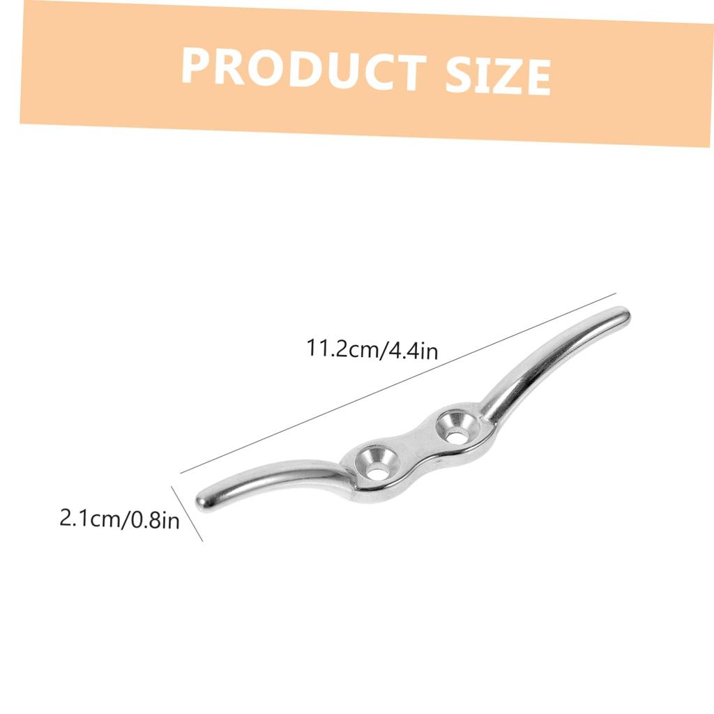 Iplusmile Durable Stainless Steel Dock Deck Rope Cleats Set of 2 Marine Yacht Anchor for Watercraft Garage Multi-Purpose Use