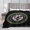 Flannel Blanket Football Club Soft Warm Throw Blanket for Outdoor Travel Office Graphic Bedspread Sofa Bed Cover