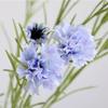Nordic Blue 3 Heads Long Branch Starry Cornflower Silk Artificial Flowers Home Wedding Decoration Flore Fleurs Artificielles