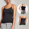 Modal Spaghetti Strap Tank Top with Chest Pads - Solid Color Sports Bra, Slim Fit