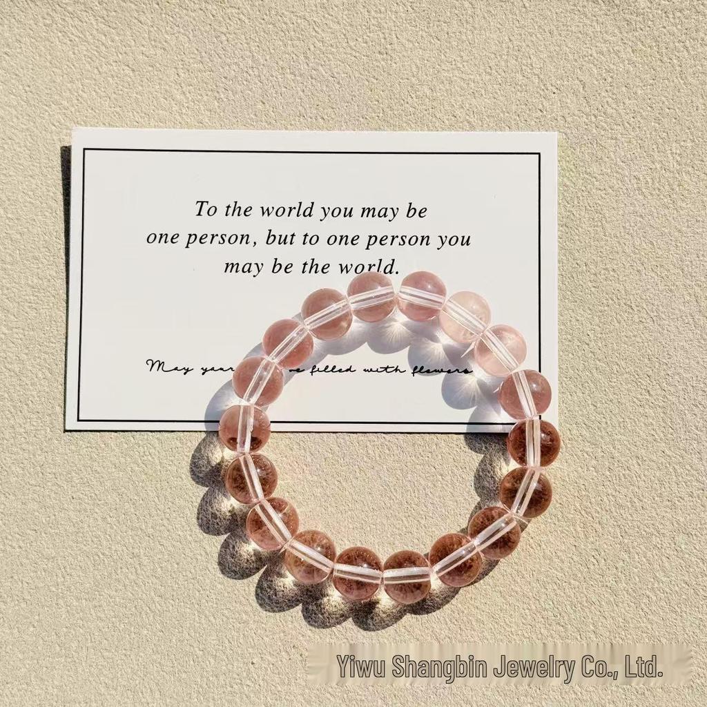 Multicolor Crystal Beaded Bracelet - Women's Korean Style Friendship Jewelry