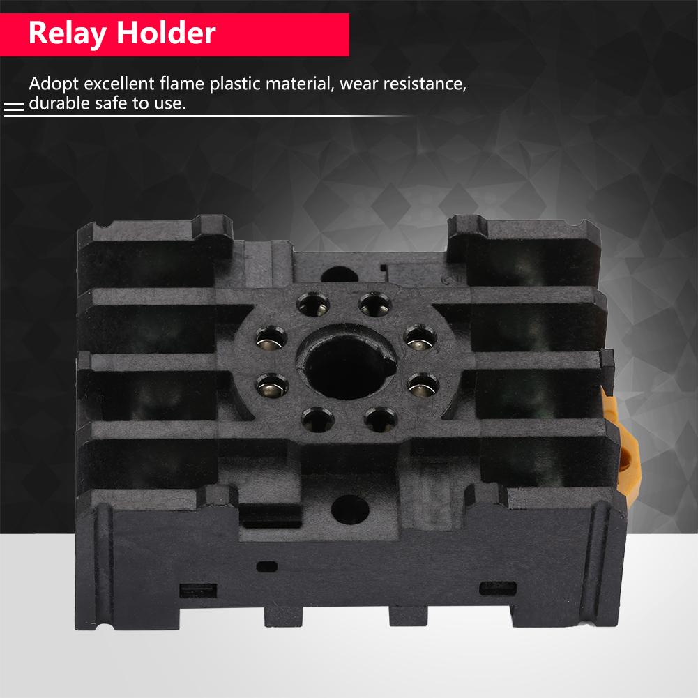 PF085A 300V 7A 8Pin Rail Mount Power Relay Holder Socket Base