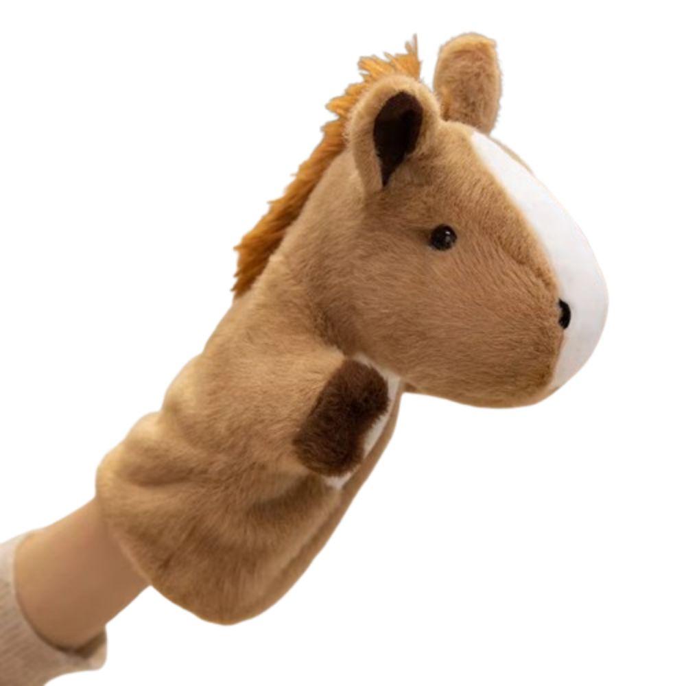 Storytelling Hand Finger Story Puppet Soft Stuffed Plush Horse Toys  Kid Gift