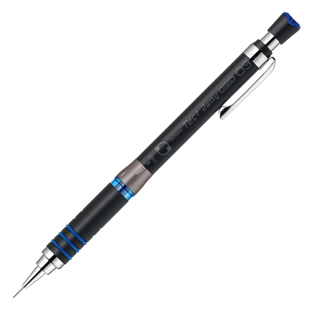 Zebra Tect Two Way Mechanická tužka, 0,3 mm, Černá/Modrá, MAS41-23-BKB