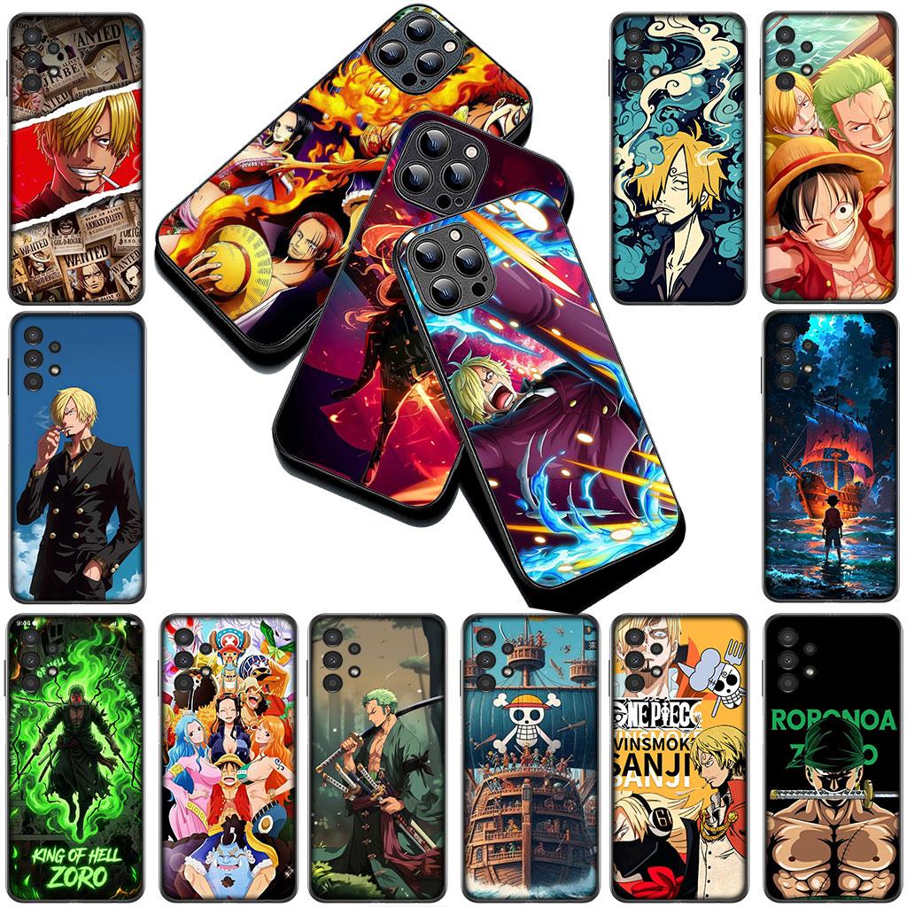 Phone Cover for Samsung Galaxy S22 S21 S20 FE Ultra Plus A07 A17 A15 A16 A25 A57 A37 Case Sanji One Pieces Luffy Roronoa Zoro