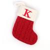 Calcetines Navideños Alphabet Letters Christmas Knitting Stocking Tree Pendant Decorations Christmas Socks Red Snowflake