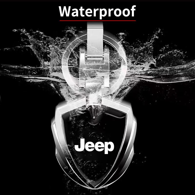 3D Metall Auto Schlüsselanhänger Schlüsselanhänger Ring Schlüsselhalter Styling Autozubehör Für Jeep Renegade Wrangler JK JL Grand Cherokee Compass Patriot usw.