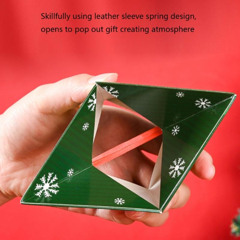 Christmas Popup Gift Box Surprise Fold Designs Paper For Holiday Party Decorations Holiday Accessories