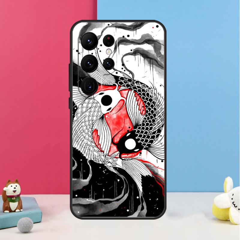 Koi Fish Yin Yang Case For Samsung Galaxy S26 S25 Ultra S20 S21 S22 S23 S24 Plus S10 S25 FE Back Cover Shell