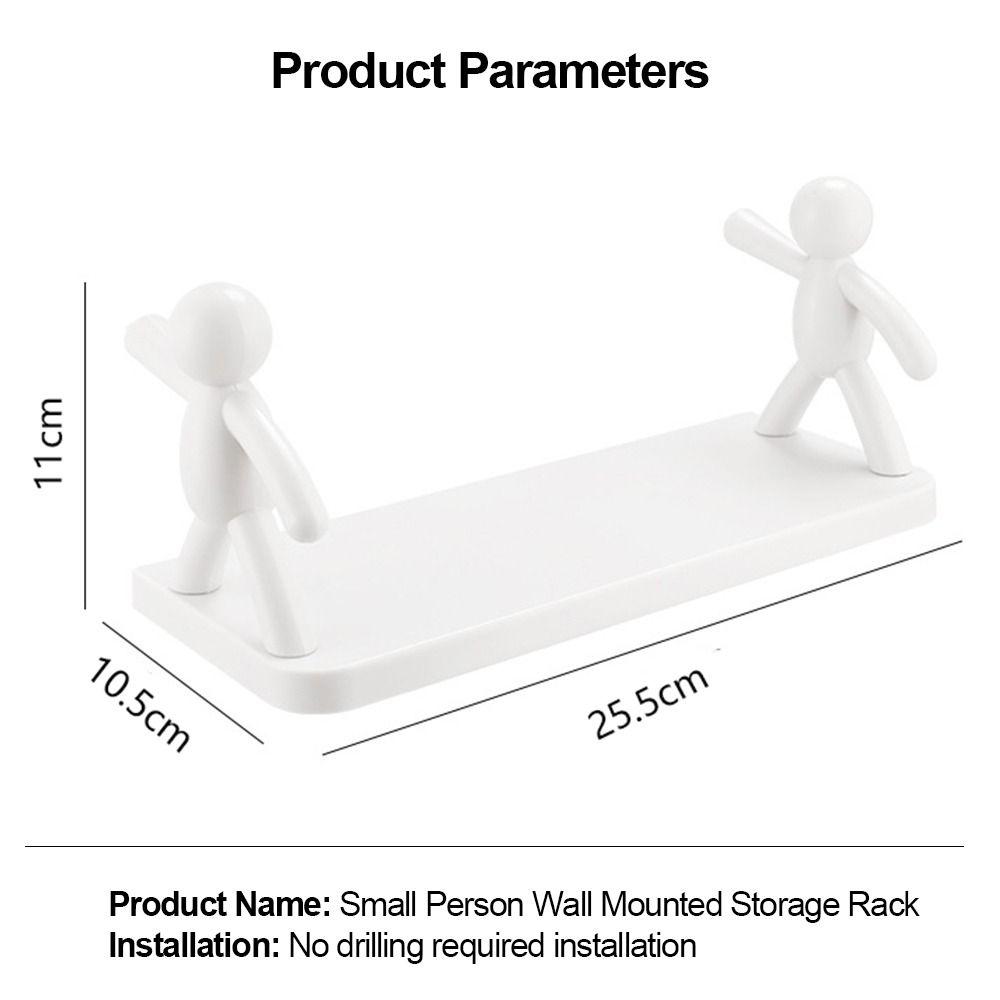 White Color Wall-Mounted Storage Rack Plastic Material Kitchen Spice Organizer  Home Storage