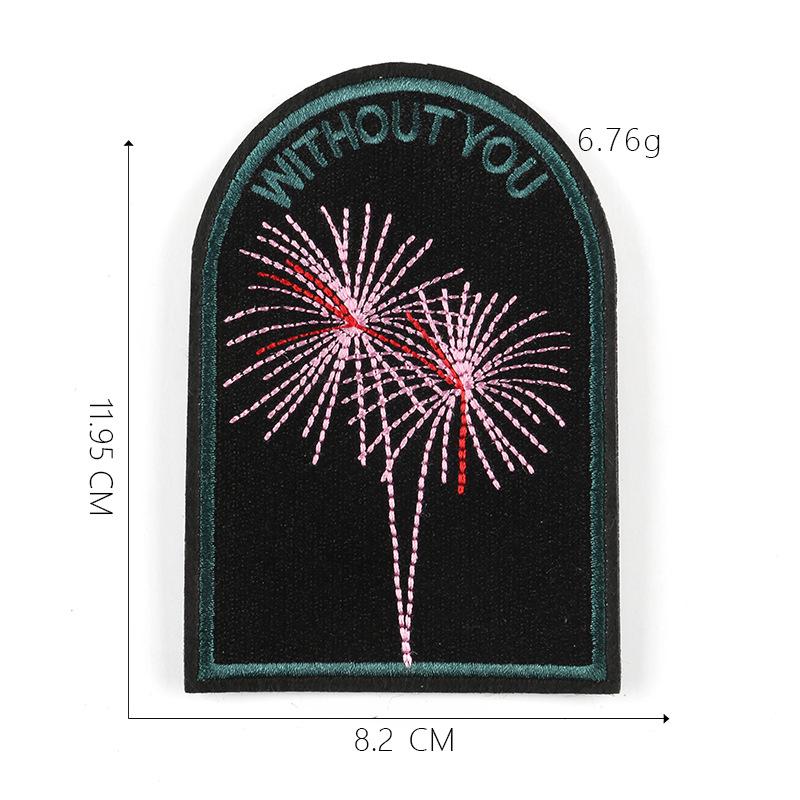 Round Embroidered Clothing Patch - Adhesive Badge Accessory