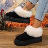 2024 New Warm Boots Women's Winter Flat Shoes Short Plush Ankle Snow Boots Casual Shoes Sports Suede Botas