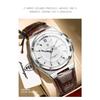 POEDAGAR Fashion Man Wristwatch Waterproof Luminous Date Week Business Quartz Watches Leather Sport Clock Reloj Hombre