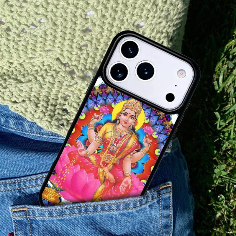 Lakshmi Hindu Goddess Mobile Phone Case Compatible with IPhone 17 16 15 14 13 12 11Pro Max 17 Air Cover