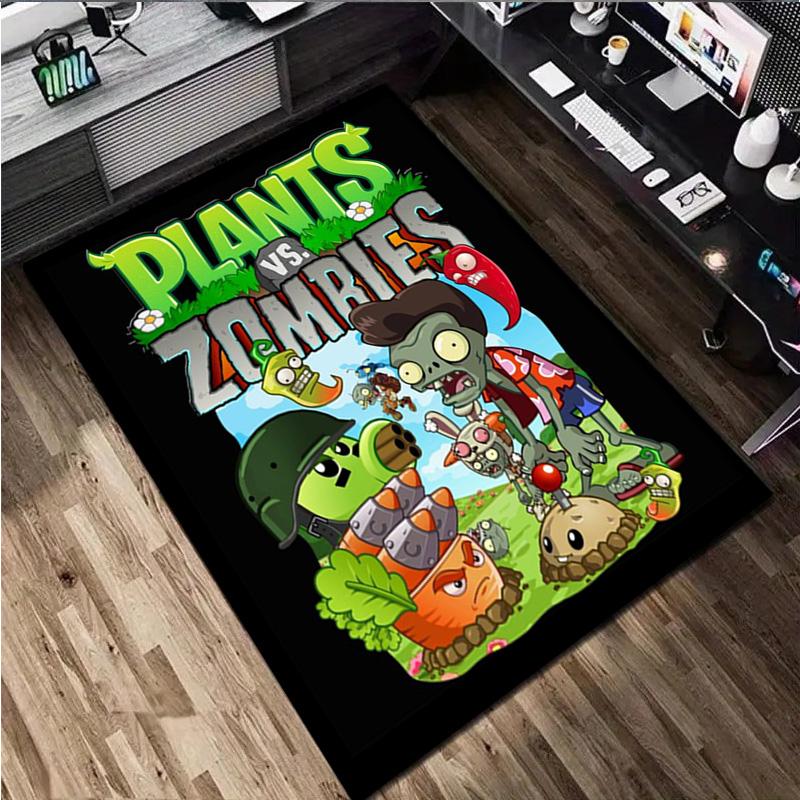 1 Stück Pflanzen V.S. Zombies Teppich - Heimteppich Büro Dekorativer Teppich Für Wohnzimmer Schlafzimmer Fußmatte Boden Teppich Computer Stuhl Bereichsteppich
