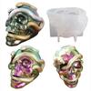 1 Pcs Skull Snake Head DIY Epoxy Resin Mold Double Snake Silicone Molds Halloween Haunted Horror House Desk Decor Candle Mold