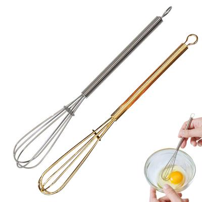 Manual Egg Beater Whisk Stainless Steel Hand Mixer for Flour Cake Egg White Frother Kitchen Baking Tool with Hook